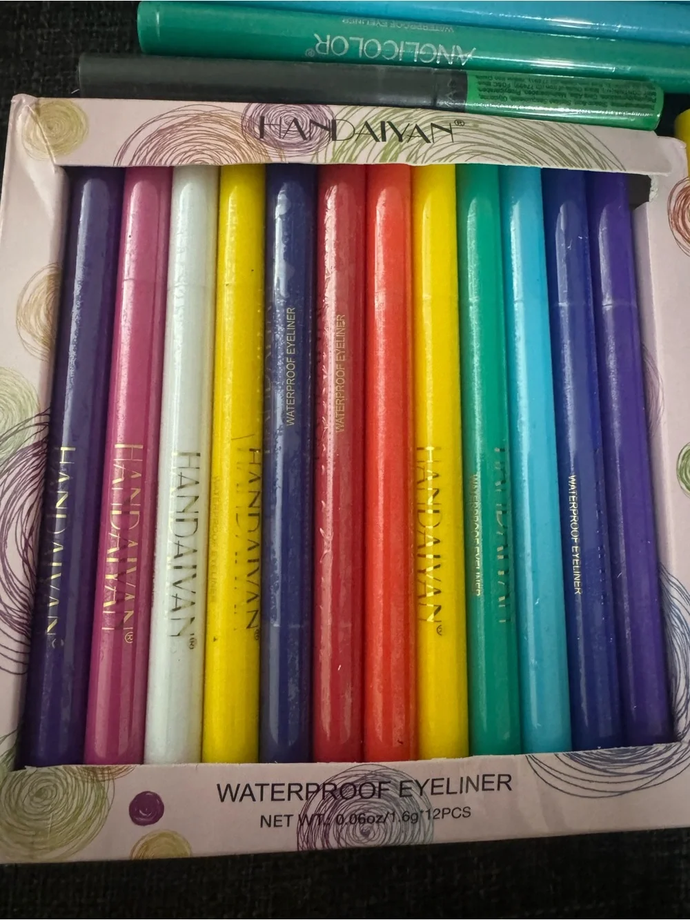 Waterproof Colored Eyeliner Set — Vibrant Multicolor Shades 26+
